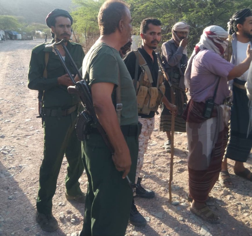 بتوجيهات مدير عام أمن أبين.. حملة أمنية ضد مواقع الافارقة بمنطقة عصران شرق مدينة المحفد