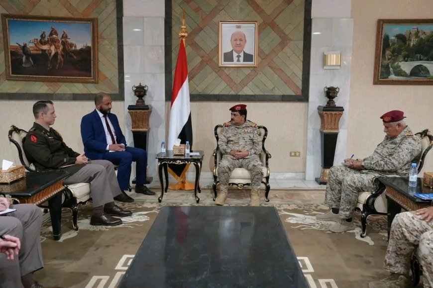وزير الدفاع يبحث مع الملحق العسكري الأمريكي جهود مكافحة التهريب