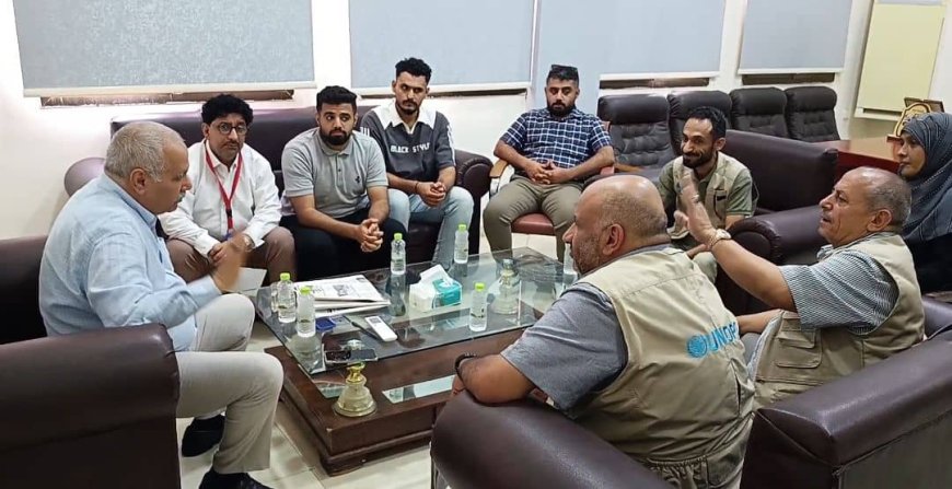 البيشي يناقش آلية تنفيذ مشروع البنية التحتية لمبنى الرعاية الصحية ومخازن اللقاحات المركزية في عدن