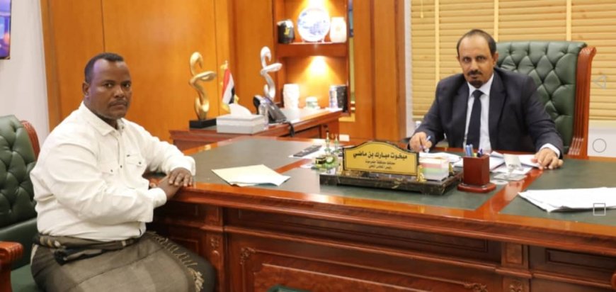 محافظ محافظة حضرموت يلتقي مدير مشروع كهرباء ميفع