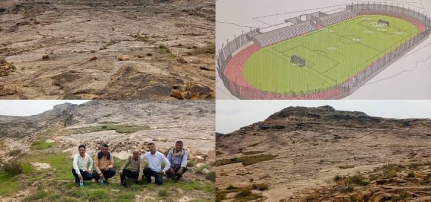 مدير عام الحصين والشباب والرياضة ينفذان نزولاً ميدانياً إلى موقع إنشاء ملعب جديد في منطقة حرير