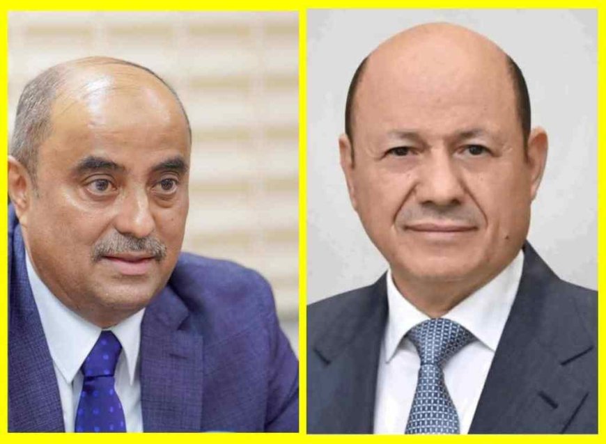 رئيس مجلس القيادة يطلع من رئيس الوزراء على الاجراءات المتخذة للحد من آثار السيول الجارفة في عدد من المحافظات