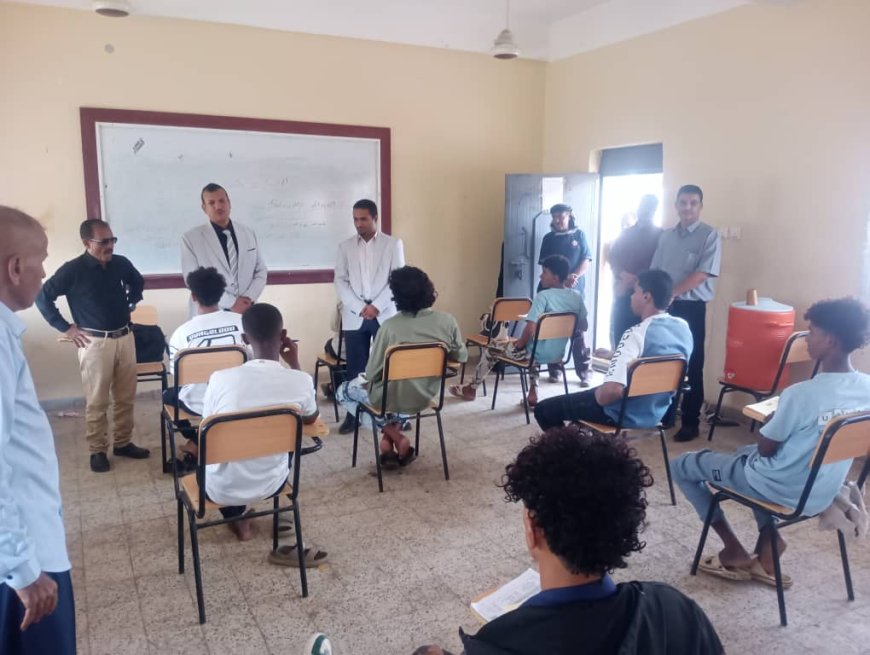مكتب التعليم الفني بلحج يدشن بدء الامتحانات الوزارية للعام ٢٠٢٥م لطلاب المعاهد المهنية والتقنية بالمحافظة