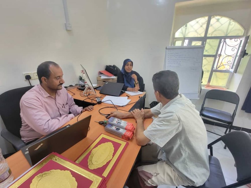 زيارة هامة لمدير عام قعطبة بكر الشاعري لمنظمة اكتد بالضالع ومناقشة قضايا النازحين والمحتاجين