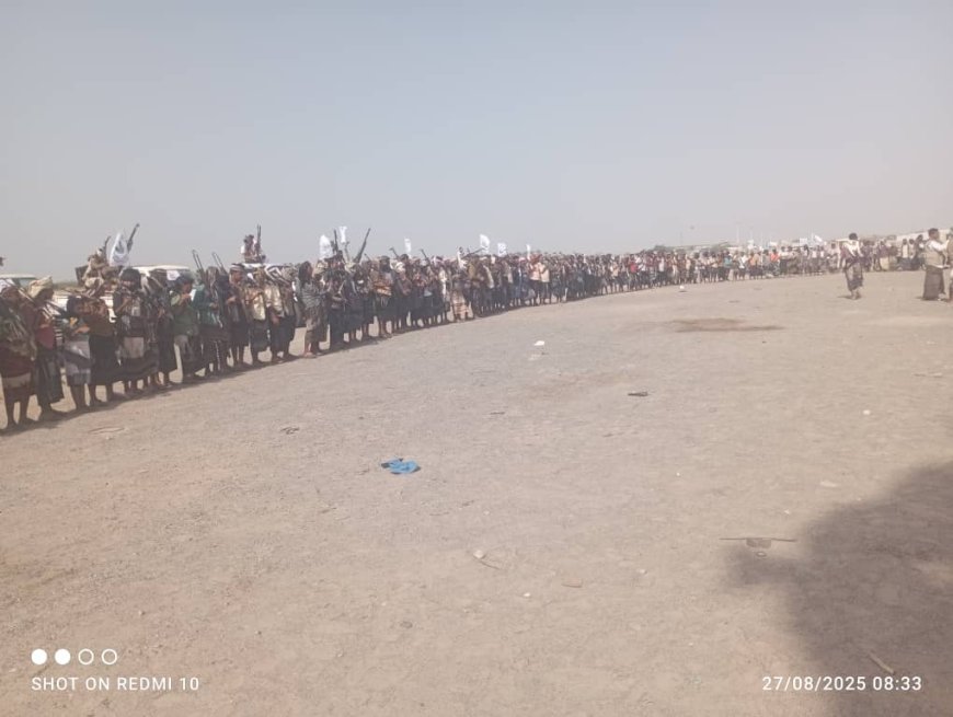 أبناء باكازم بأحور يطلقون المرحلة الأولى من التصعيد تضامناً مع القائد عبدالرحمن الفقيه
