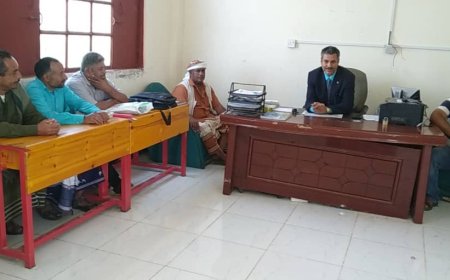 مدير تربية لبعوس يتفقد سير العملية التعليمية في مدرسة حسين القعيطي للبنين