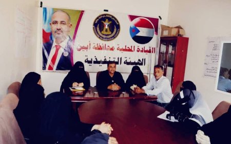 إدارة المرأة والطفل بانتقالي أبين تبحث مع عضوات المحافظة العمل التنظيمي والمؤسسي