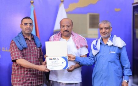 انتقالي شبام يكرم مطبق وصبيح وباحفين تقديرا لعطائهم الإعلامي