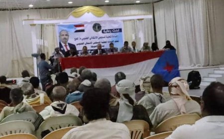 فريق التوجيه والرقابة الرئاسي يترأس الاجتماع الفصلي الثاني  للقيادة المحلية لانتقالي الحوطة لحج