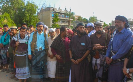 صلح وعفو اجتماعي كبير في أبين: أسرة المرحوم محمد علي سالم تعفو عن المواطن عبدالرحمن الشنيني بحضور قيادات رفيعة