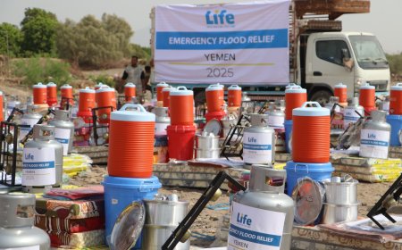 لايف للإغاثة والتنمية تنفذ حملة إغاثة عاجلة للمتضررين من السيول في لحج