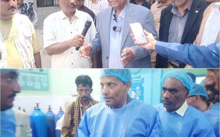 محافظ أبين يدشن عمليات العيون المجانية بمستشفى زنجبار