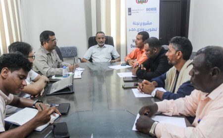 مدير عام بروم ميفع يلتقي فريق مشروع تطوير وادي حجر وبروم ميفع لمناقشة آلية التنفيذ