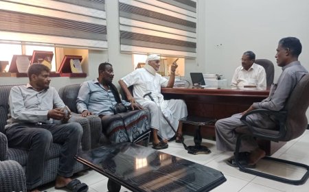 وفد الهيئة الحضرمية لإصلاح ذات البين و مؤسسة الأحقاف التنموية يزورون مكتب وزارة التخطيط و التعاون الدولي بساحل حضرموت