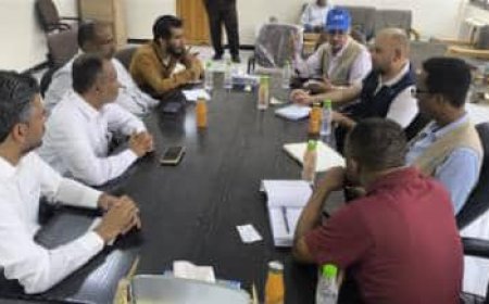 اجتماع مشترك بين مكتب وزارة الزراعة والري بساحل حضرموت و منظمة الأغذية والزراعة للأمم المتحدة الفاو لمناقشة تدخلهم في مشروع وادي حجر