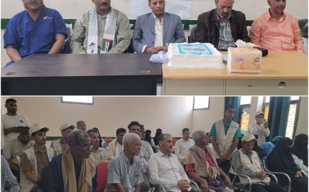 بمناسبة نجاح أعماله : محافظ أبين يكرّم العاملين في المخيم الطبي للعيون