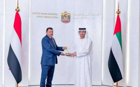 النائب العام اليمني يبحث في أبوظبي تعزيز التعاون القضائي مع نظيره الإماراتي