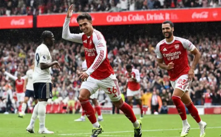 آرسنال يحقق فوزا عريضا على نوتنجهام في افتتاح الجولة الرابعة من البريميرليج