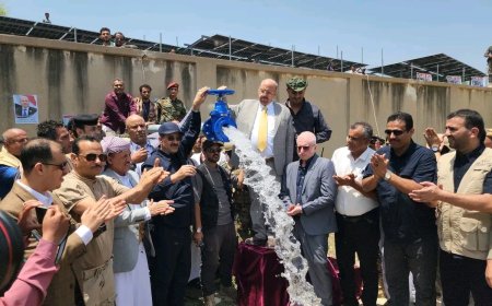 رئيس مجلس النواب يفتتح ثلاثة مشاريع آبار مياه في منطقة النشمة والسواء في مديرية المعافر