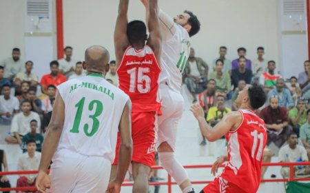 المكلا يتجاوز أهلي صنعاء في بطولة كأس الجمهورية لكرة السلة للرجال