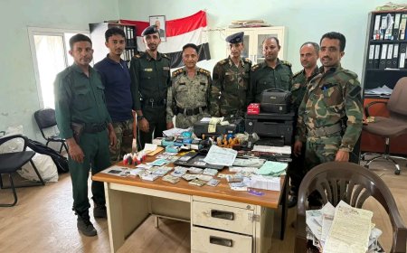 مدير عام شرطة تعز يشيد بإنجاز مباحث الأموال العامة بضبط محل تزوير تحت غطاء “دعاية وإعلان”