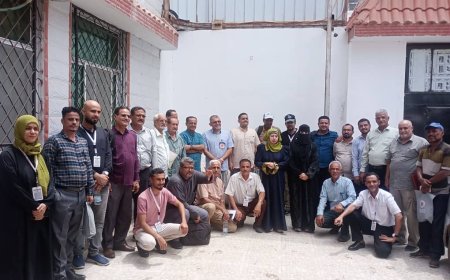 وفد من اللجنة الدولية للصليب الأحمر يزور مكتب تنسيق الأعمال المتعلقة بالألغام في عدن