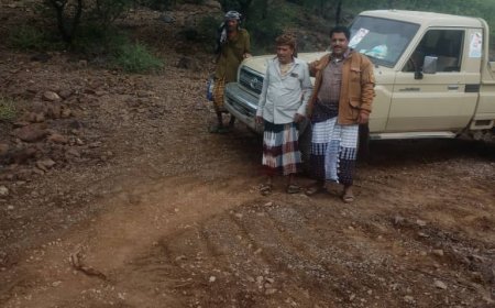 تدشين مشروع "طريق شريان الحياة" في حقل الأزارق بمحافظة الضالع