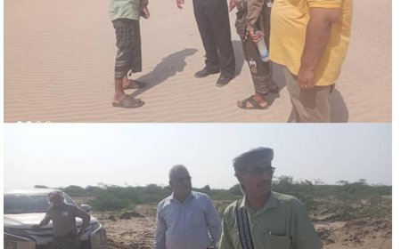 مدير عام مديرية أحور يستقبل وفد صندوق صيانة الطرق والجسور لتفقد أضرار السيول