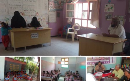 رئيس قسم التعليم الأهلي ورياض الأطفال بمودية يزور روضة 18 أغسطس ومدارس الأقصى الأهلية ويشيد بأداء الكادر التعليمي 