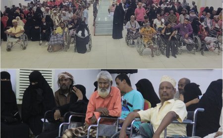 فاعل خير يستهدف (350) معاقاً حركياً في أبين