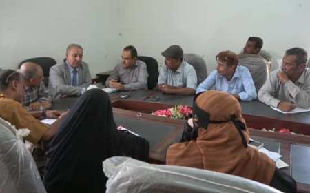 فريق التوجيه والرقابة الرئاسي يطلع على واقع العمل الاداري والتعليمي في تربية لحج