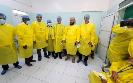 برعاية وزير الصحة ومحافظ لحج.. تدشين مخيم طبي للعيون بطور الباحة