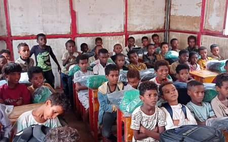 توزيع حقائب مدرسية لـ923 تلميذا وتلميذة في مخيم الشوكاني بلحج