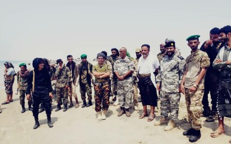 رئيس تنفيذية انتقالي أبين يقف على قضية السفينة الهندية المحملة بمواد خطرة قبالة سواحل أحور