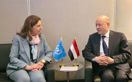 رئيس مجلس القيادة يطلع على برامج الدعم الأممي للتنمية الاقتصادية والاجتماعية في اليمن