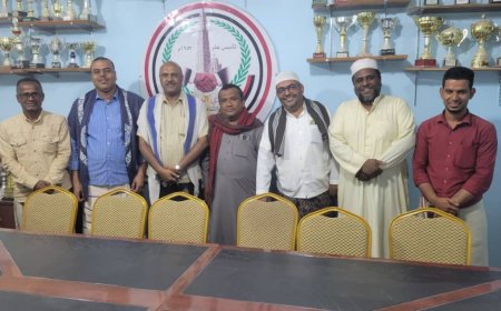 قيادات مكتب مؤتمر حضرموت الجامع بتريم يزور إدارة نادي الوحدة الرياضي 