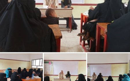 فريق التوجيه التربوي يزور مدرسة عدن الحديثة ويشيد بمستوى الانضباط والأداء