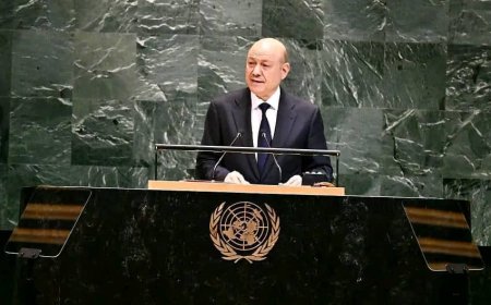 رئيس مجلس القيادة يدعو الى تحالف دولي لمكافحة ارهاب مليشيات إيران في اليمن والمنطقة