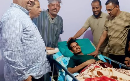 الأمين العام لمحلي حضرموت يزور موظفي كهرباء ساحل حضرموت المتواجدين للعلاج بجمهورية مصر وينقل لهم تحيات المحافظ