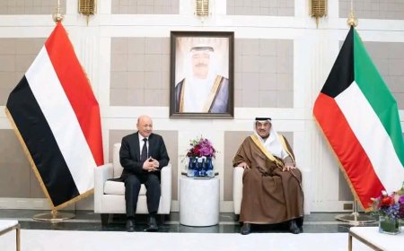 رئيس مجلس القيادة يبحث وولي عهد الكويت العلاقات الثنائية ومستجدات اليمن والمنطقة