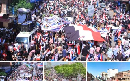 عشرات الآلاف في تعز يحتشدون احتفاءً بالذكرى الـ63 لثورة 26 سبتمبر