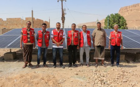 تنفيذ جمعية الهلال الأحمر اليمني فرع حضرموت.. تسليم مشروع المبادرة المجتمعية ببروج "مبادرة سقيا منطقة شعب بروج" 