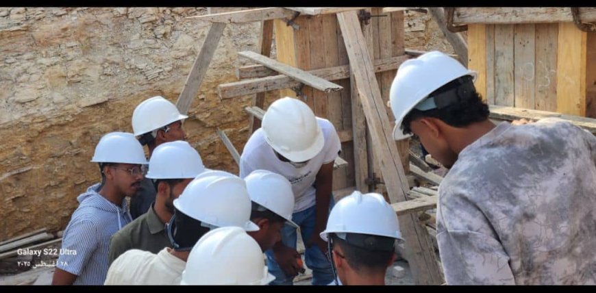 نقابة المهندسين اليمنيين بمحافظة حضرموت تدشن النزولات الميدانية لدورة الإشراف والتنفيذ الهندسي باستخدام أدوات الذكاء الاصطناعي