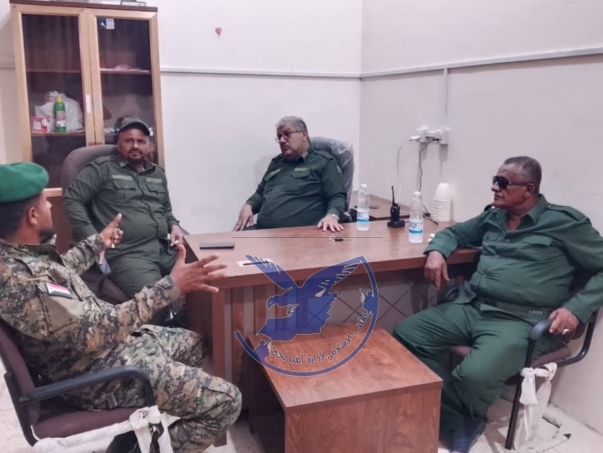 مدير البحث الجنائي بمحافظة لحج يتفقد السجن المركزي ويطلع على أوضاع السجناء