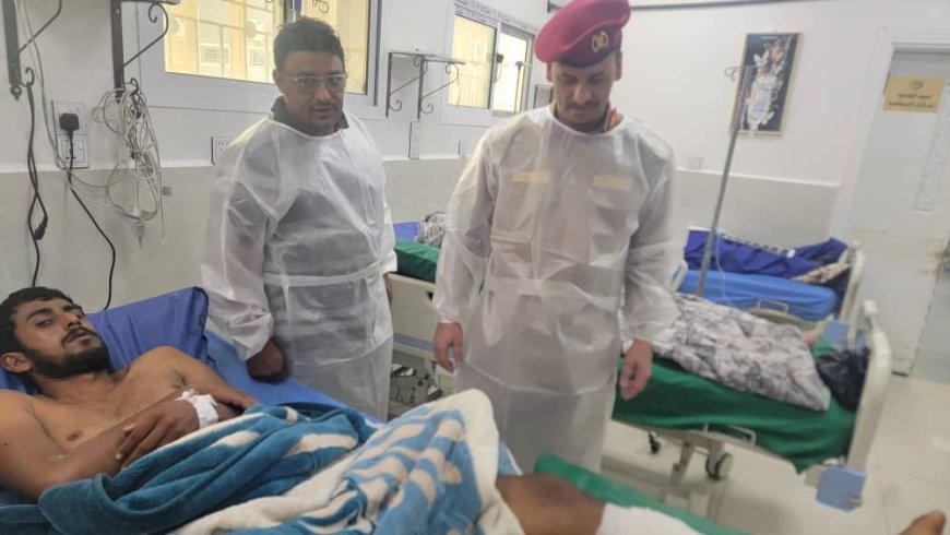 العميد علي القاضي يزور جرحى أبطال اللواء الرابع والثالث والأول دعم وإسناد في مستشفى عبود العسكري