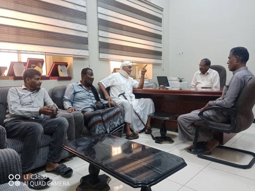 وفد الهيئة الحضرمية لإصلاح ذات البين و مؤسسة الأحقاف التنموية يزورون مكتب وزارة التخطيط و التعاون الدولي بساحل حضرموت