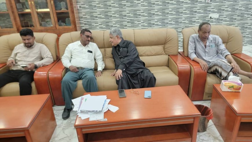 مدير عام تريم يزور الشيخ عبيد بن كردوس مؤسس مجموعة بن كردوس القابضة