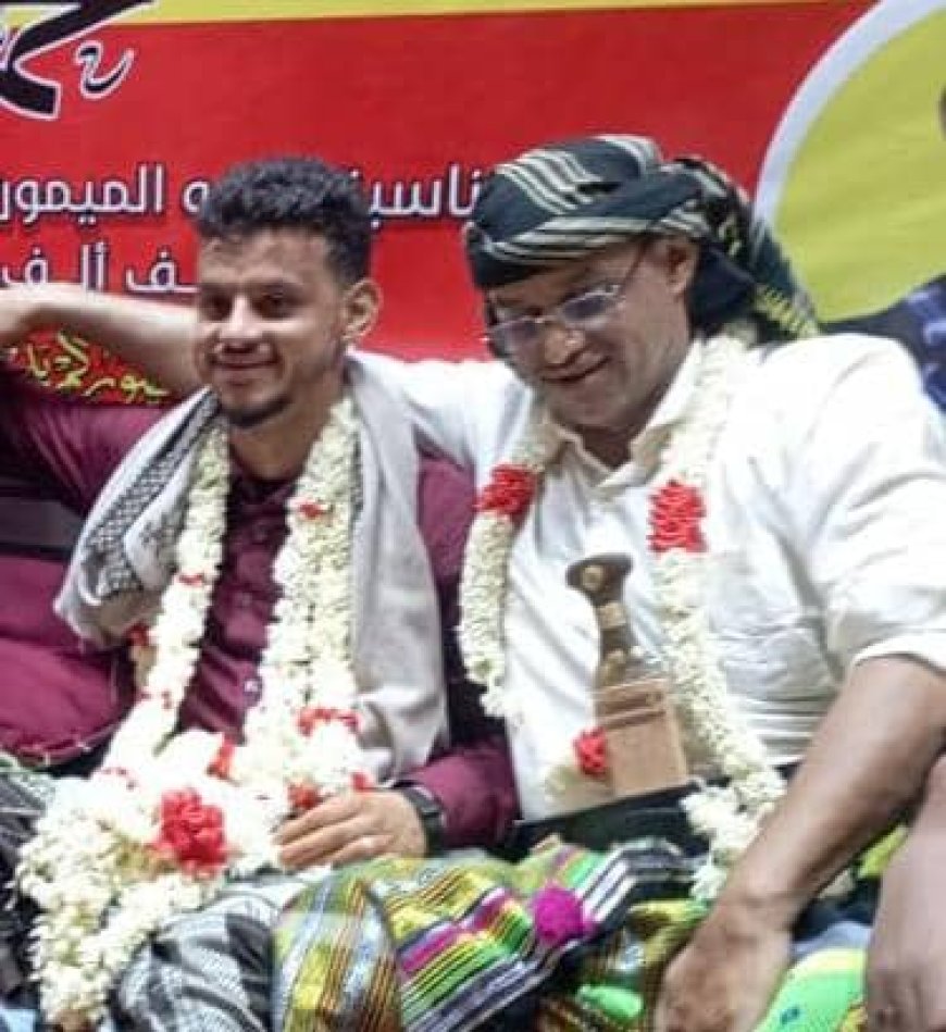 عرس من ليالي الأنس في لحج.. تهانً تزين قلب الشيخ فريد الحسني الشعيبي بزفاف نجله محمد