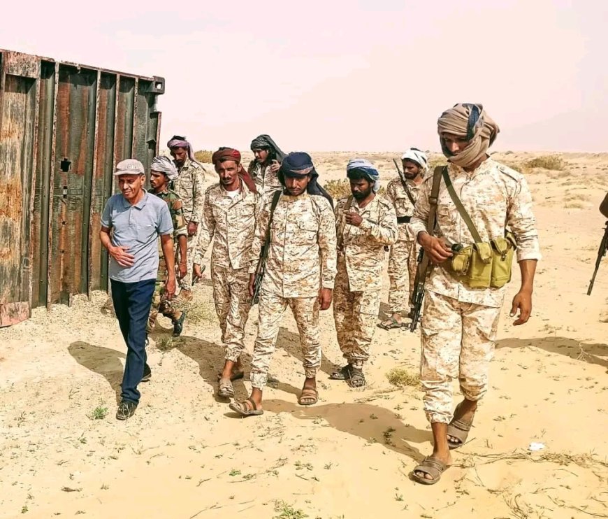 مدير عام مكتب شؤون الغاز يتفقد محطات خط الأنبوب ويشيد بجهود اللواء الثاني مشاة بحري