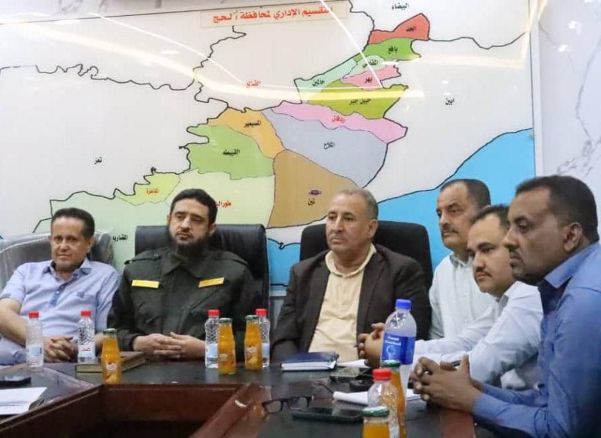 فريق التوجيه والرقابة الرئاسي يزور إدارة أمن محافظة لحج ويطلع على جهود عملها